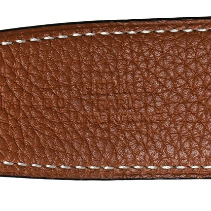 Hermes Box Togo 32mm Martelee H Belt 90 Black Gold 3 of 7