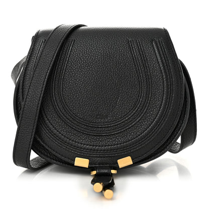 Chloe Grained Calfskin Small Marcie Saddle Bag Black 1 of 10