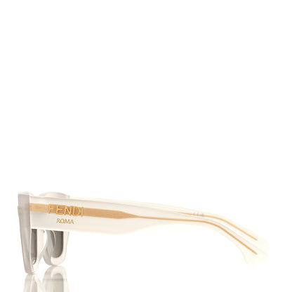 Fendi Acetate Fendi Roma Square Sunglasses FE40100I White 3 of 7