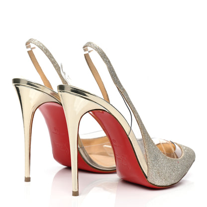 Christian Louboutin Mini Glitter PVC Specchio Optisexy 100 Pumps 40 Ivory Light Gold 4 of 8