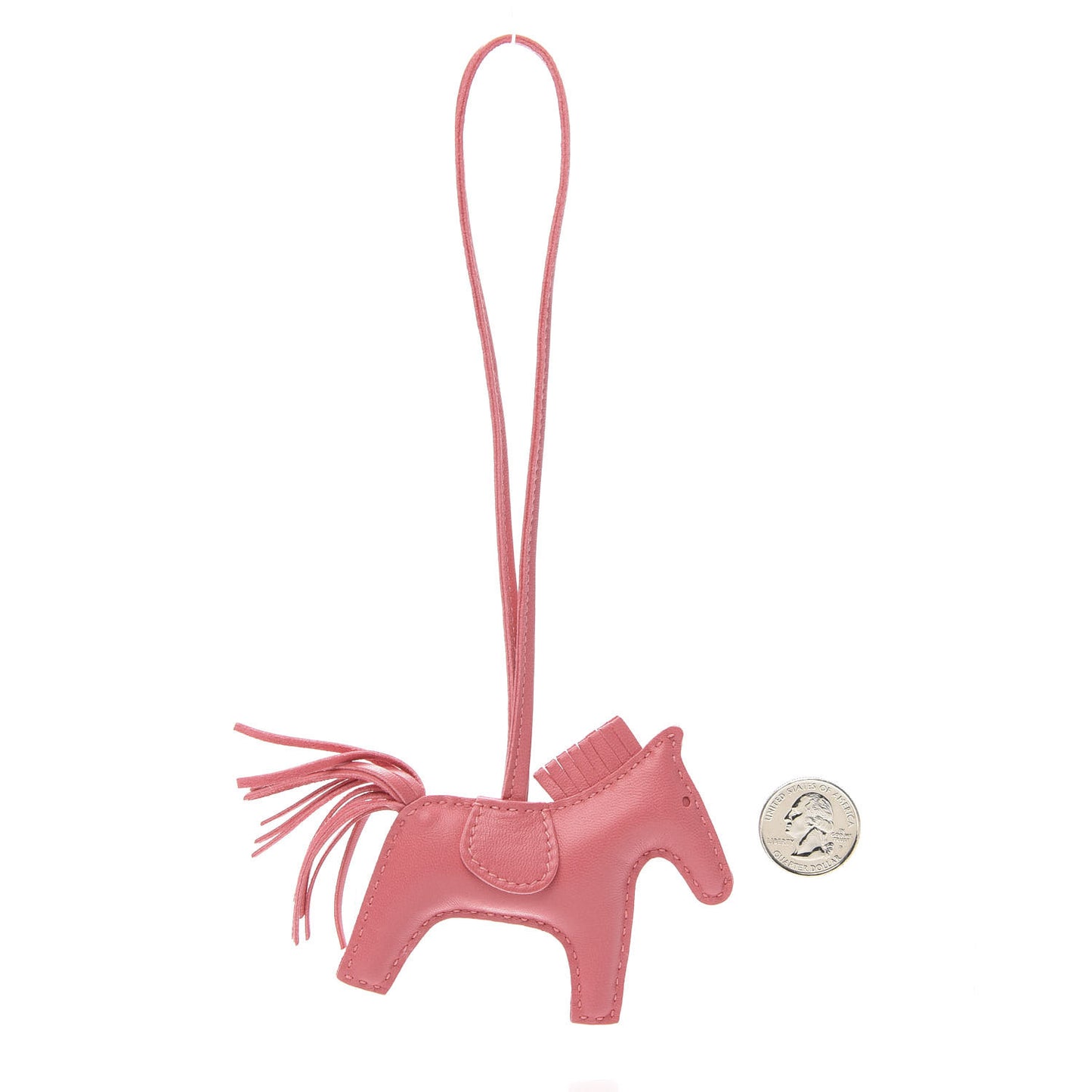 Milo Lambskin Grigri Rodeo Horse Bag Charm PM Rose Azalee