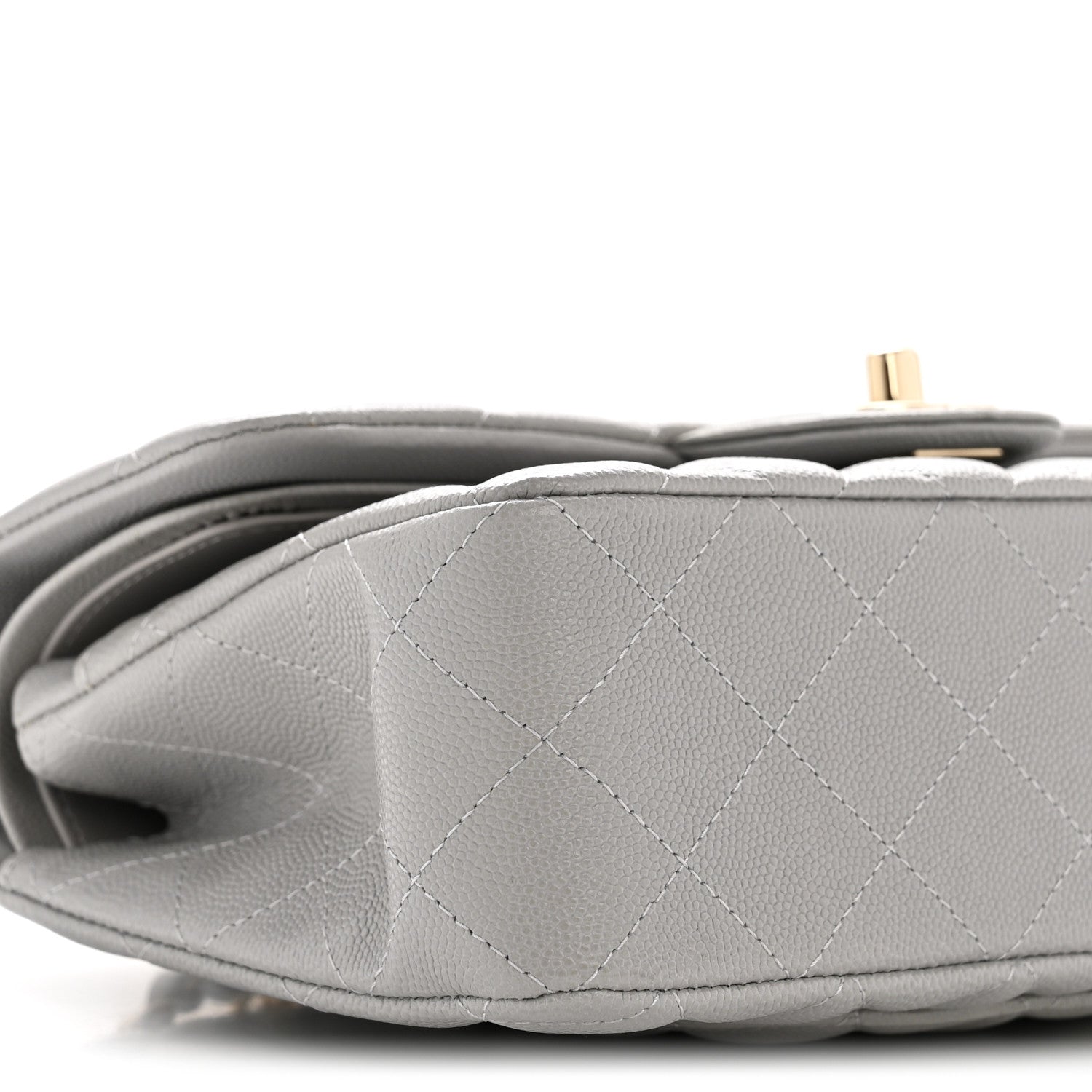 Chanel Caviar Quilted Small Double Flap Grey 9 of 10