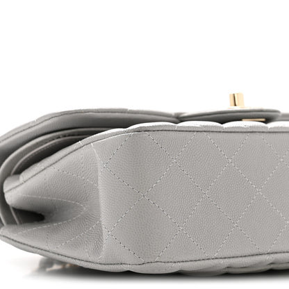 Chanel Caviar Quilted Small Double Flap Grey 9 of 10