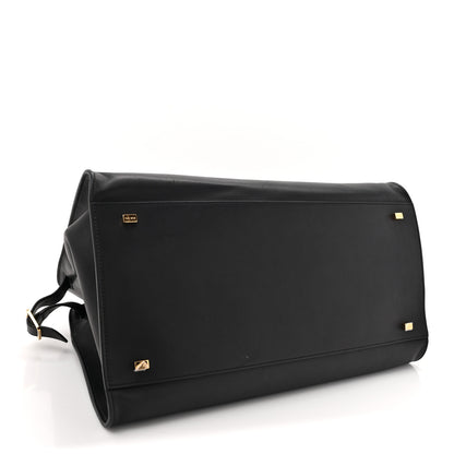 The Row Polished Saddle Calfskin Soft Margaux 15 Black 4 of 12