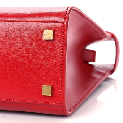 Saint Laurent Calfskin Small Manhattan Shopper Tote Red 8 of 8
