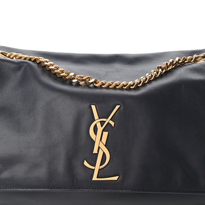 Saint Laurent Smooth Calfskin Suede Medium Reversible Monogram Kate Satchel Navy 10 of 17