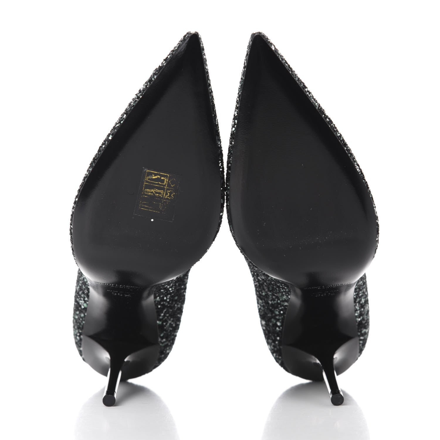 Saint Laurent Glitter Pierre 95 Ankle Boots 36.5 Green 6 of 10