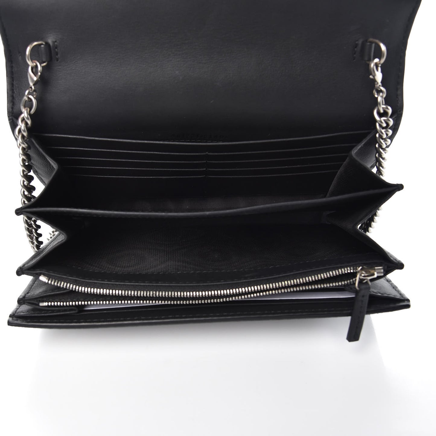 Suede Mini Dionysus Chain Wallet Black