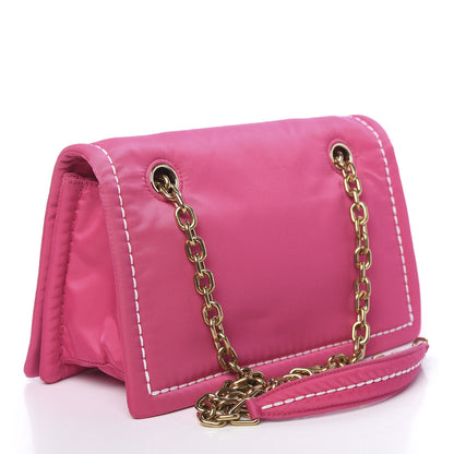 Prada Nylon Tessuto Chain Shoulder Bag Fuxia 3 of 9