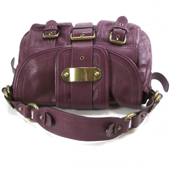 Leather Adina Shoulder Bag Purple