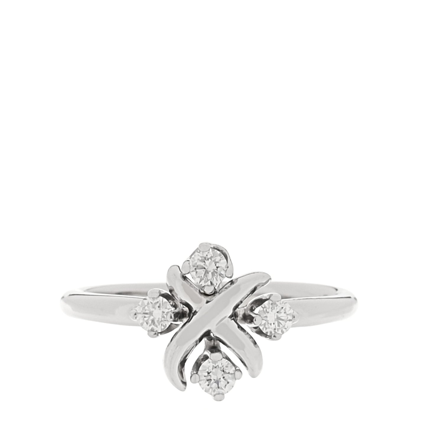 Platinum Diamond Schlumberger Lynn Ring 54 6.75