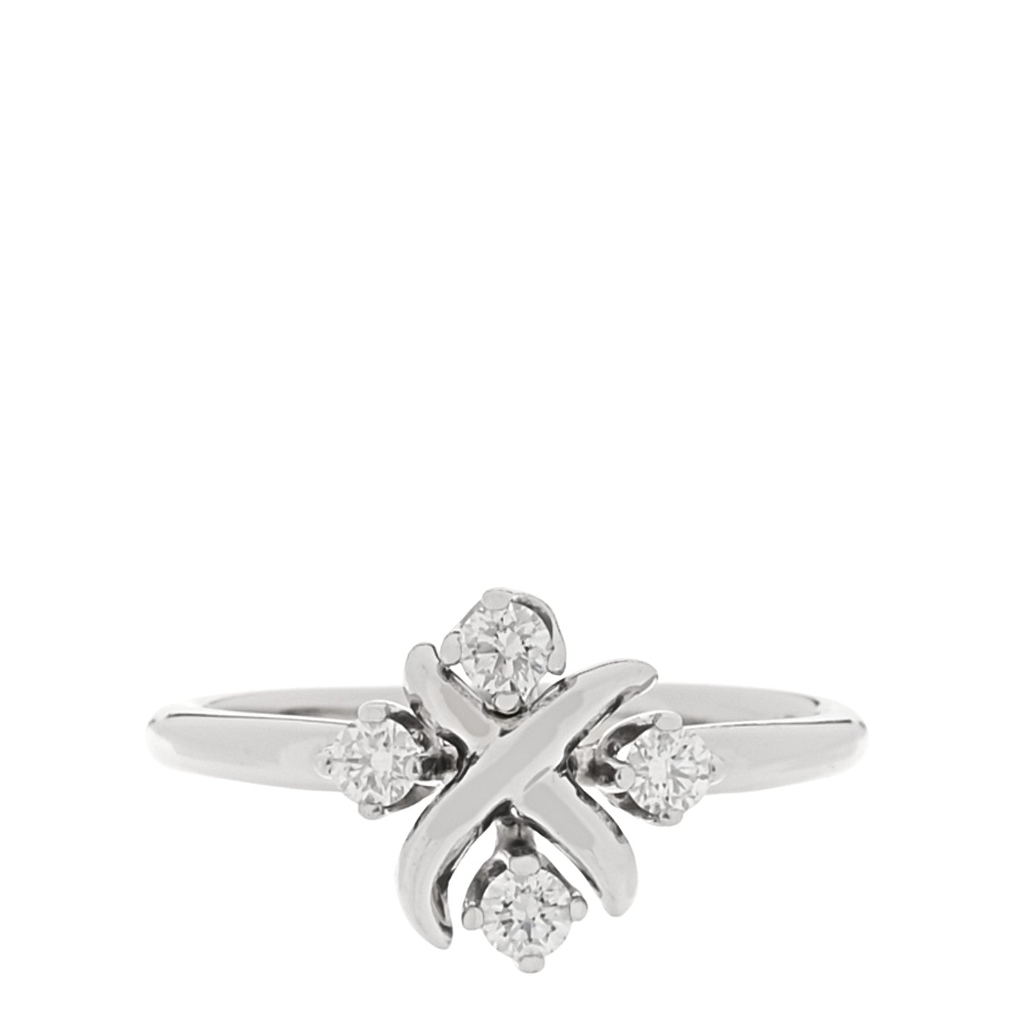 Tiffany Platinum Diamond Schlumberger Lynn Ring 54 6.75 1 of 6