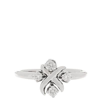 Tiffany Platinum Diamond Schlumberger Lynn Ring 54 6.75 1 of 6