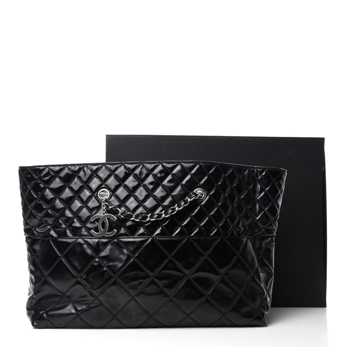 Vinyl Quilted Large In The Business Tote Black
