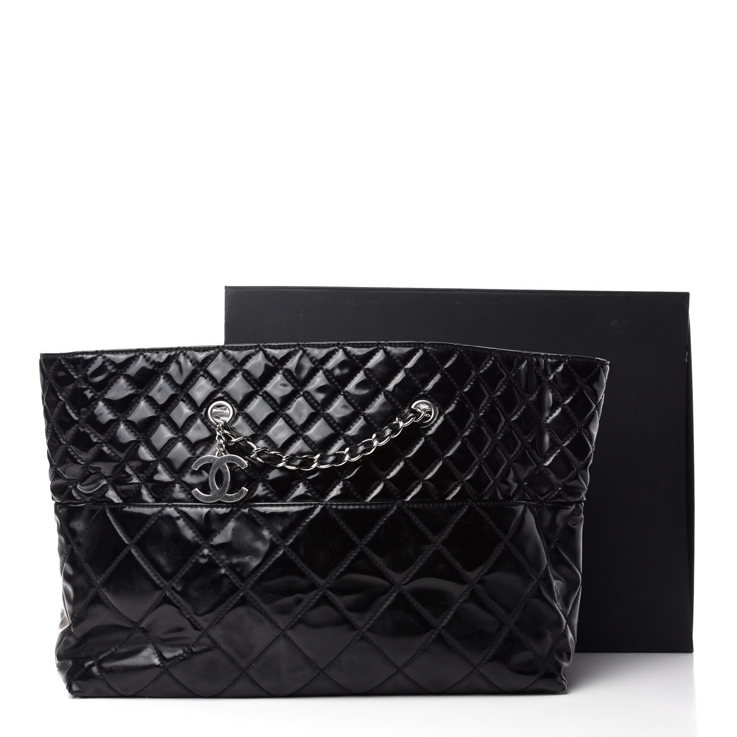 Chanel Vinyl Quilted Large In The Business Tote Black 11 of 11