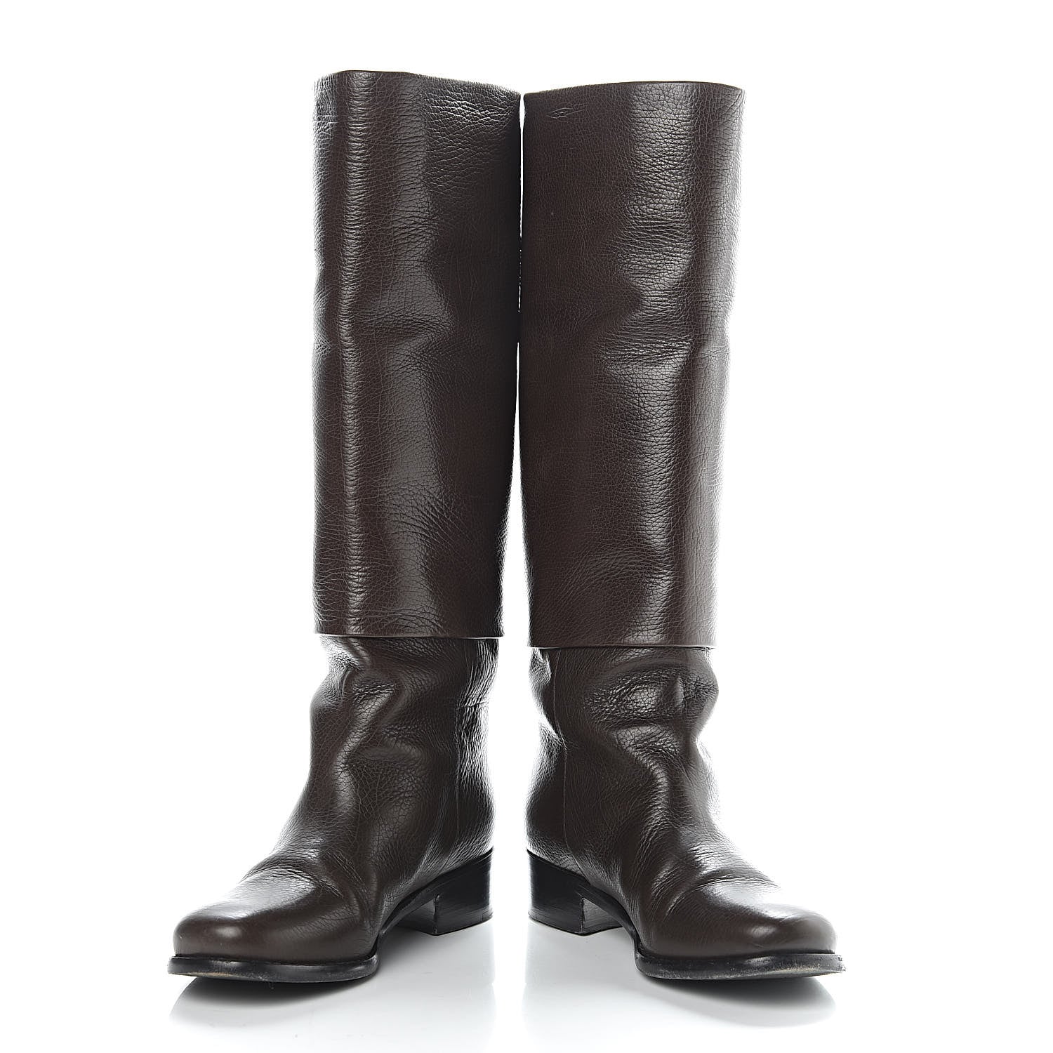 Chanel Calfskin High Boots 38 Dark Brown 5 of 15