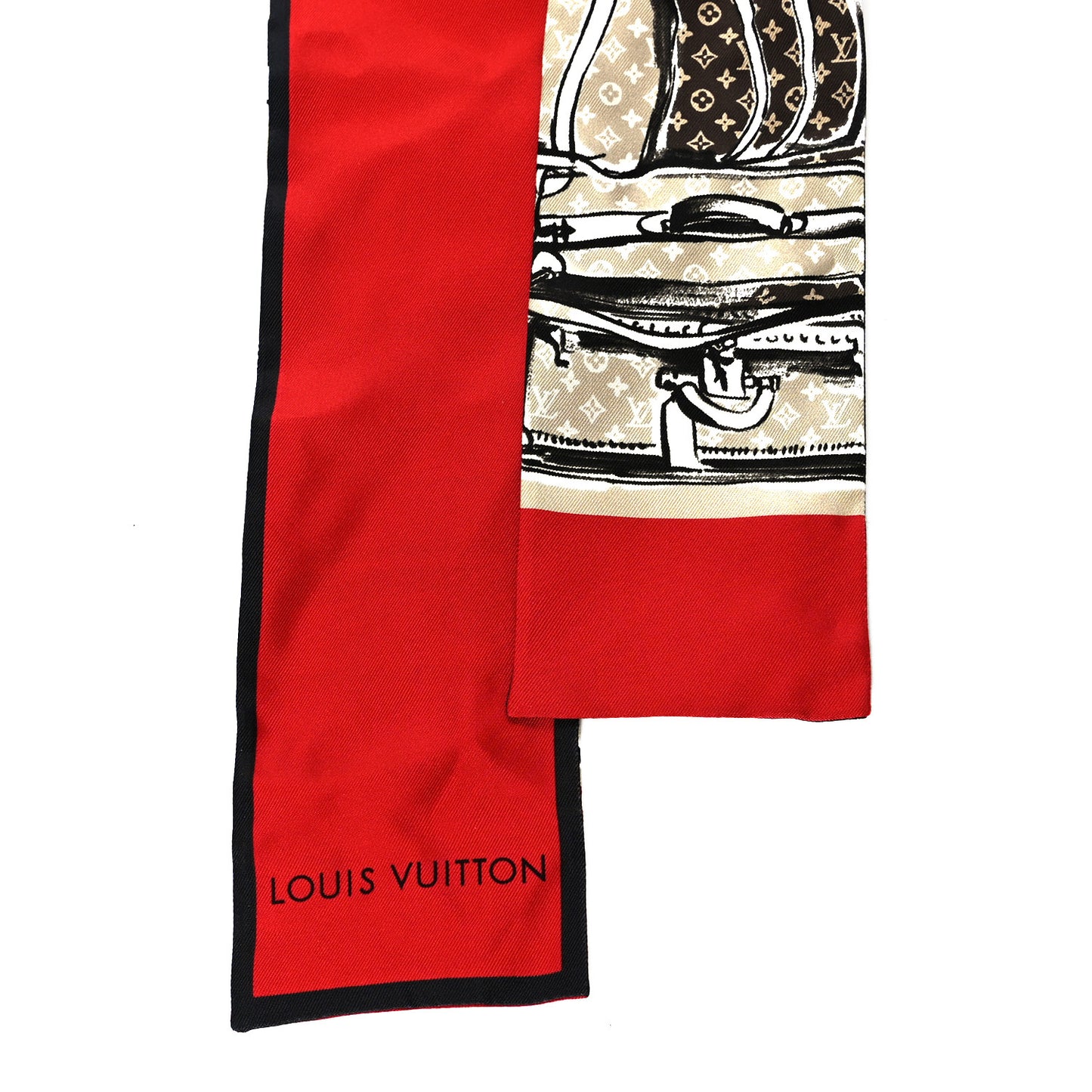Silk Monogram Trunks Bandeau Brown