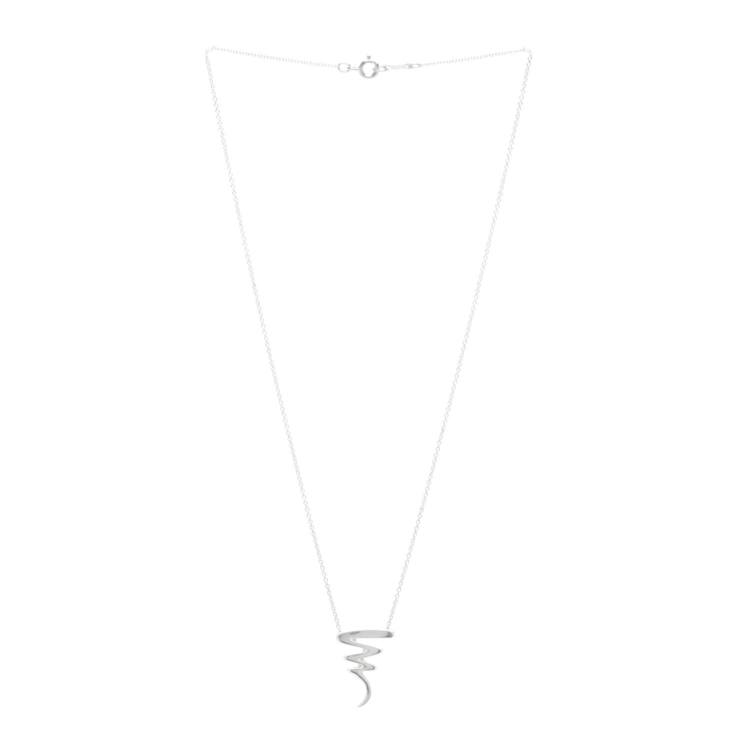 Tiffany Sterling Silver Paloma Picasso Scribble Pendant Necklace 3 of 4