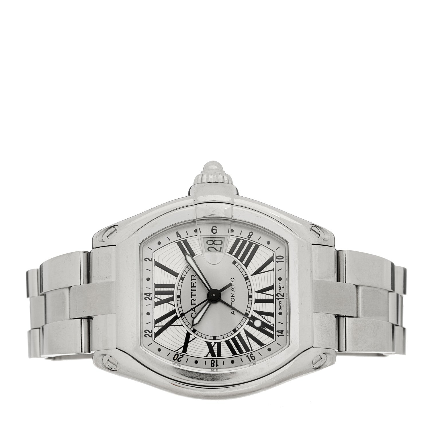 Cartier Stainless Steel 42mm Roadster GMT Automatic Watch 1779296