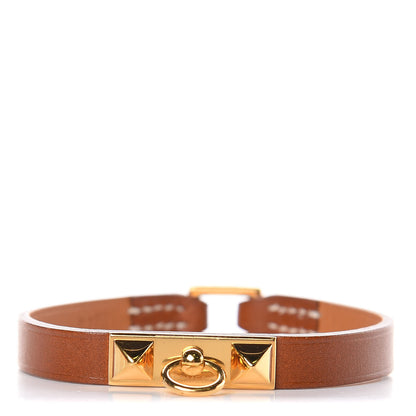 Hermes Barenia Micro Rivale Bracelet M Fauve 1 of 7