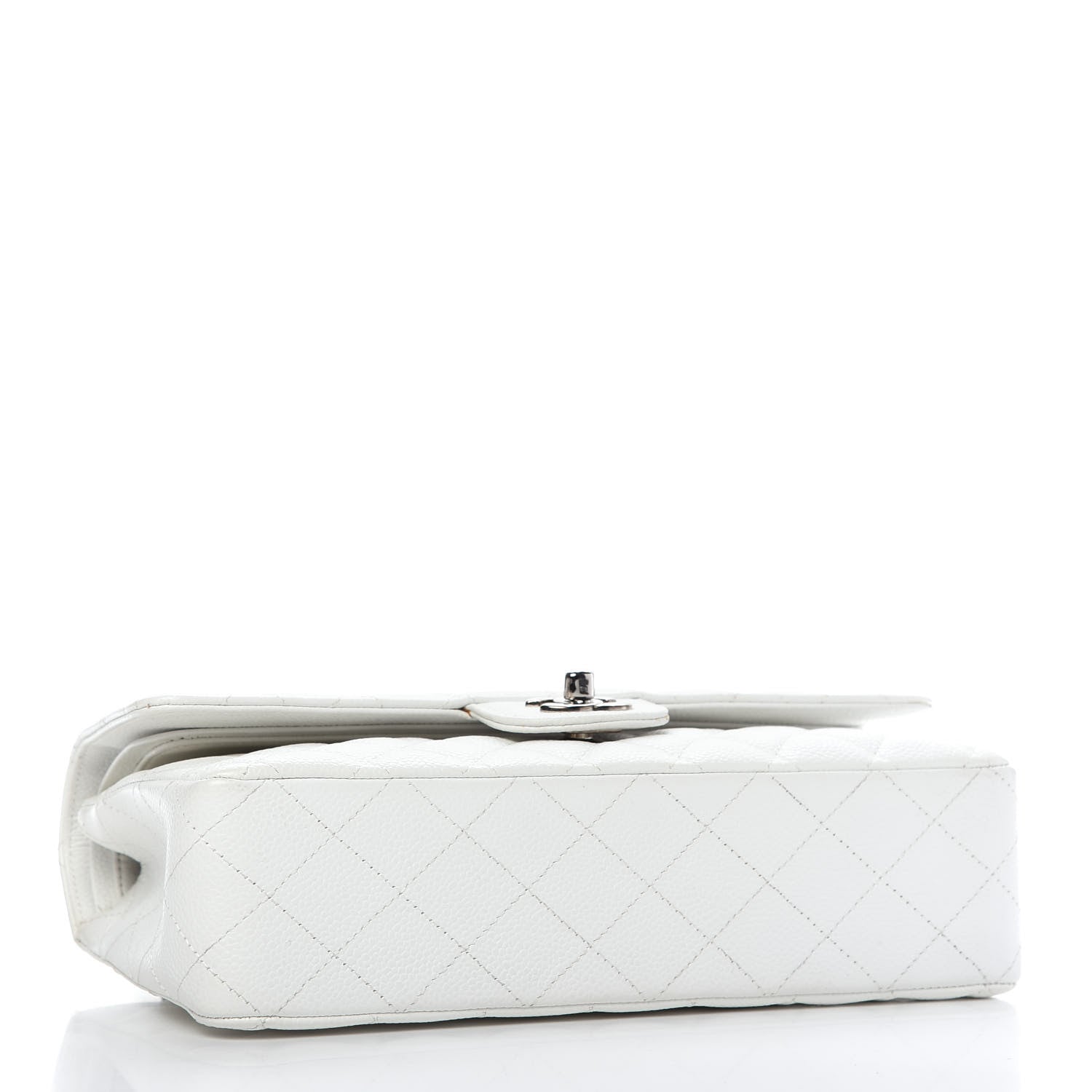 Chanel Caviar Quilted Medium Double Flap White 4 of 10