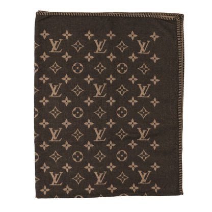 Louis Vuitton Wool Cashmere Neo Monogram Blanket Marron 1 of 3