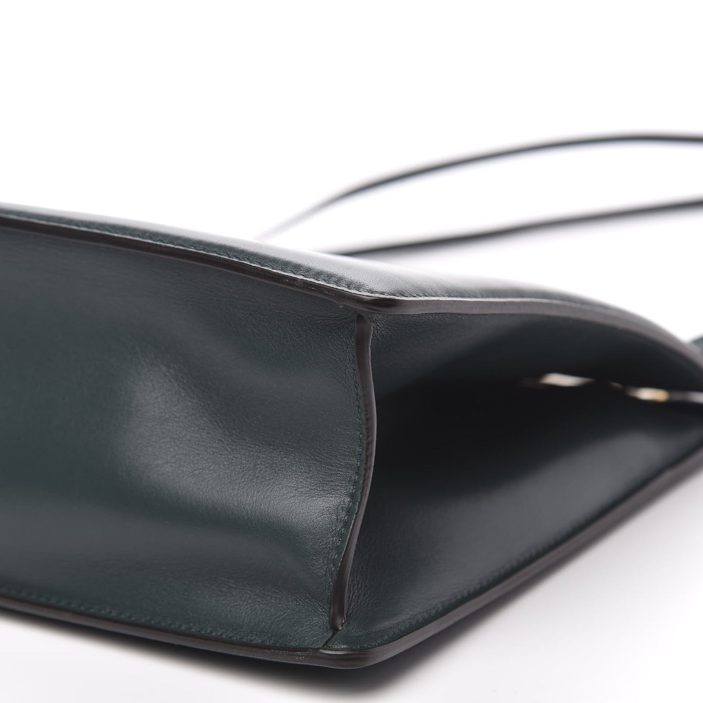 Smooth Calfskin Medium Clasp Shoulder Bag Forest