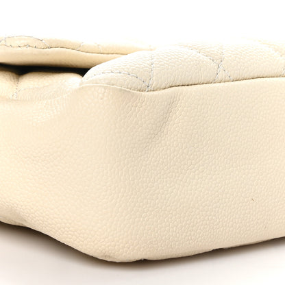 Chanel Caviar Quilted Jumbo Easy Flap Dark White 9 of 10