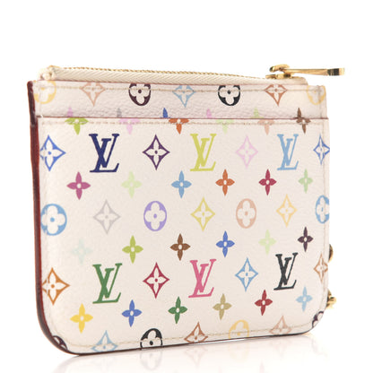 Louis Vuitton Monogram Multicolor Key Pouch White Litchi 3 of 5