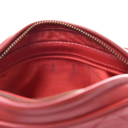 Chanel Lambskin Quilted Tassel Pouch Red 9 of 11