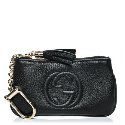 Gucci Pebbled Calfskin Soho Key Case Black 1 of 7