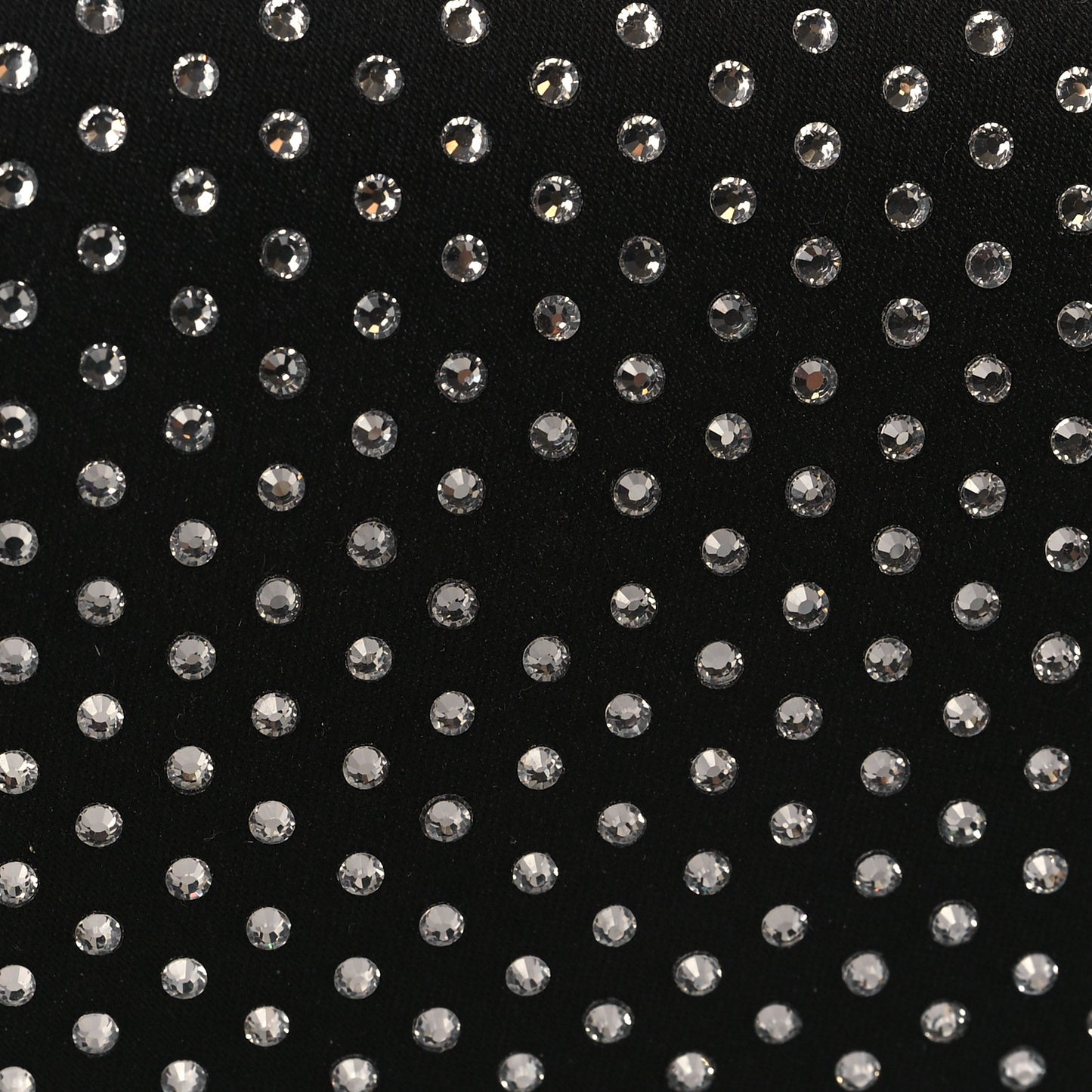 Satin Crystal Karlie Clutch Black