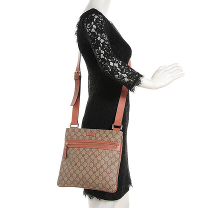 Gucci GG Supreme Stars Small Flat Messenger Bag Pink 9 of 14