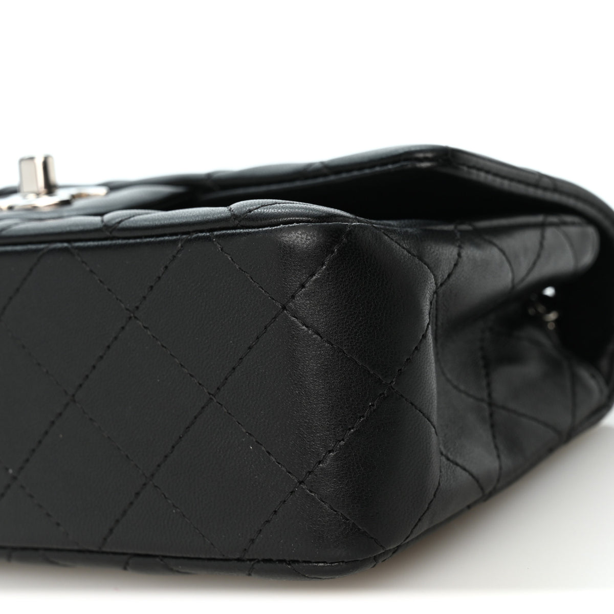 Chanel Lambskin Quilted Mini Rectangular Flap Black 10 of 11