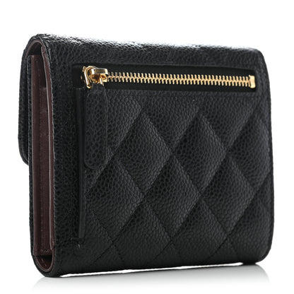 Chanel Caviar Quilted Compact Flap Wallet Black 3 of 9