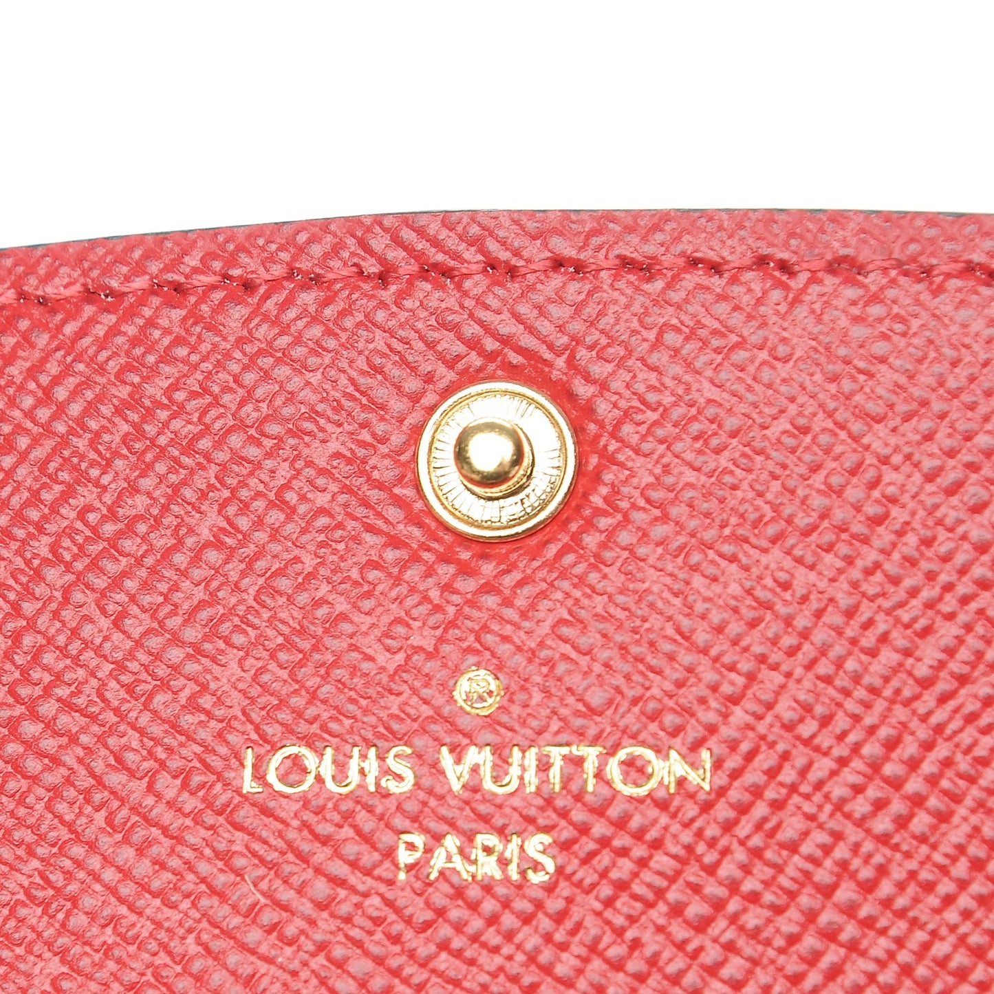 Damier Ebene Emilie Wallet Red