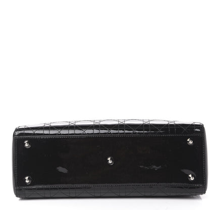 Christian Dior Patent Cannage Stitched Large Lady Dior Black 9 of 15