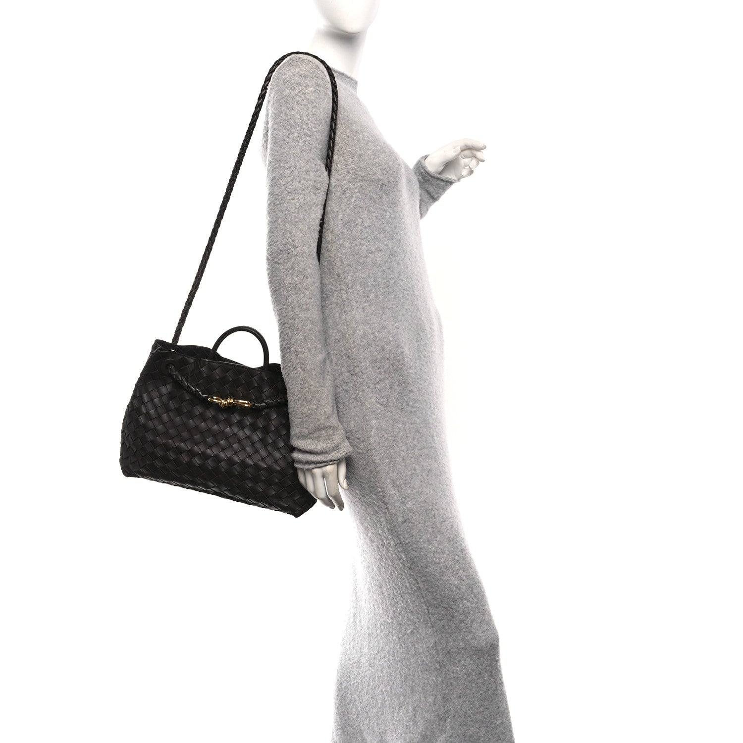Bottega Veneta Nappa Intrecciato Medium Andiamo Shoulder Bag Fondant 2 of 11
