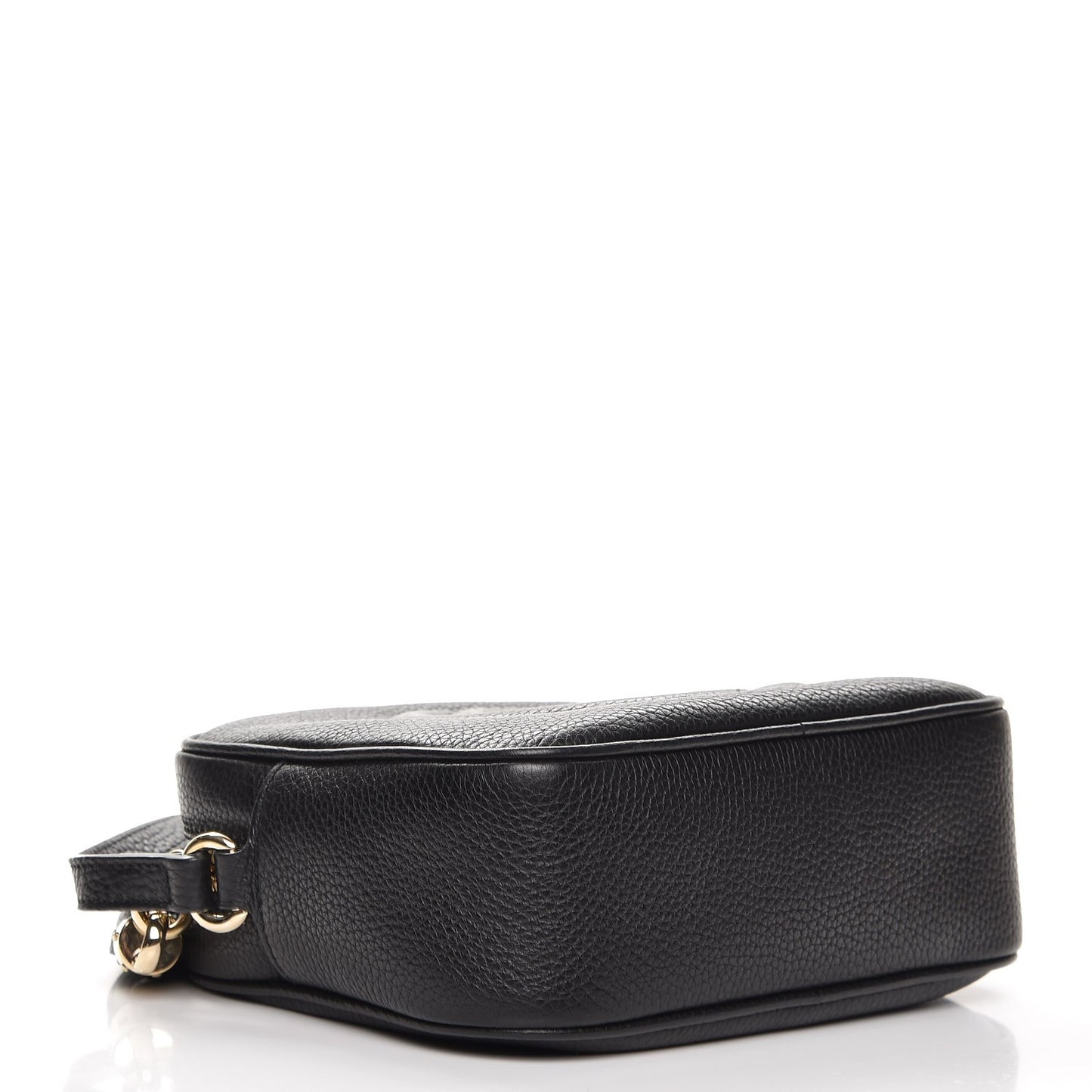 Pebbled Calfskin Small Soho Disco Bag Black