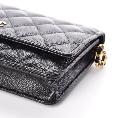 Chanel Caviar Quilted Wallet On Chain WOC Black 9 of 10