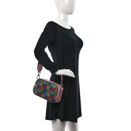 Gucci GG Supreme Monogram Psychedelic Shoulder Bag Black Multicolor Sugar Pink 2 of 10
