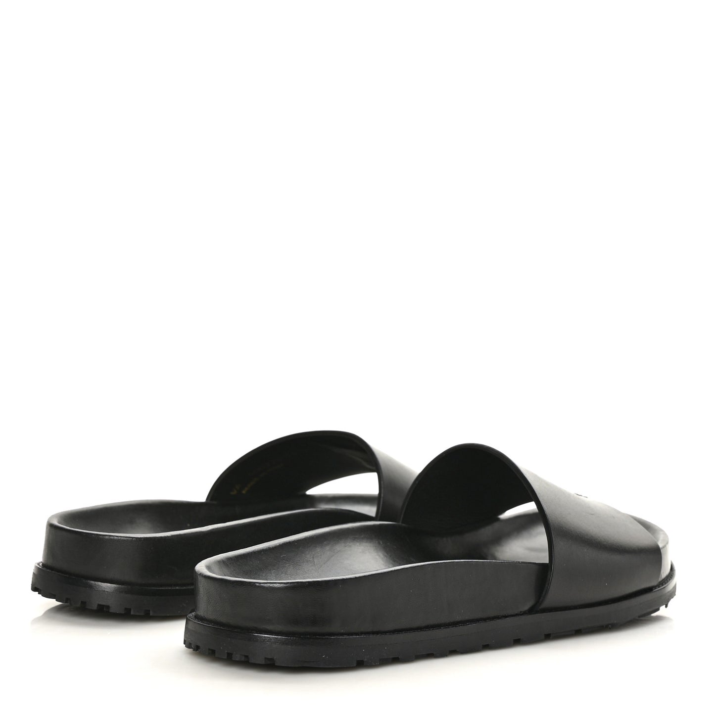 Calfskin Monogram Jimmy Joan Slide Sandals 37 Black