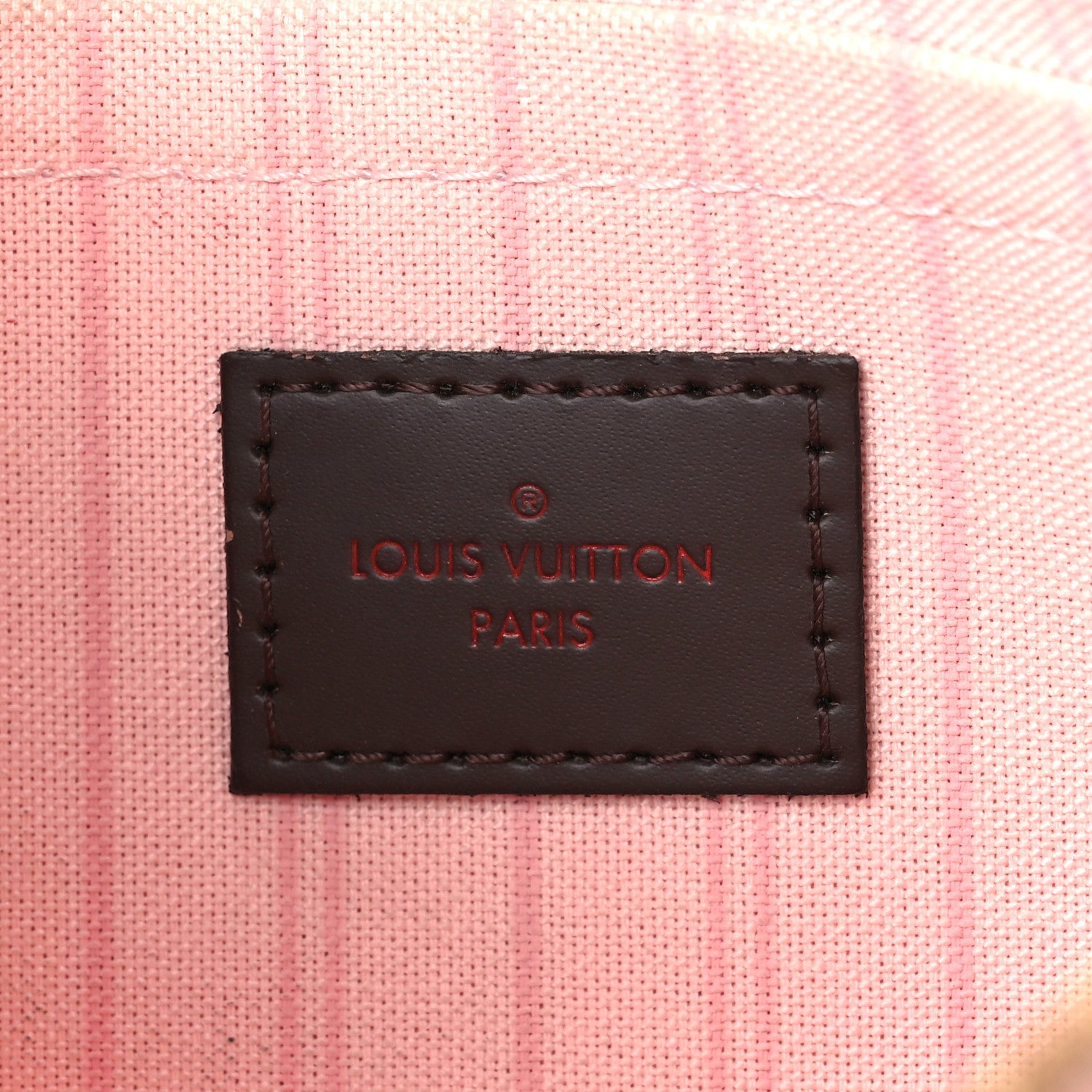 Louis Vuitton Damier Ebene Neverfull MM GM Pochette Rose Ballerine 6 of 9
