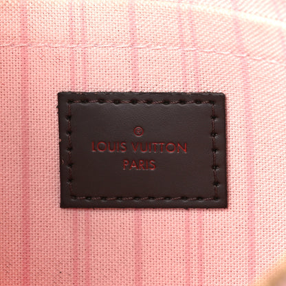 Louis Vuitton Damier Ebene Neverfull MM GM Pochette Rose Ballerine 6 of 9