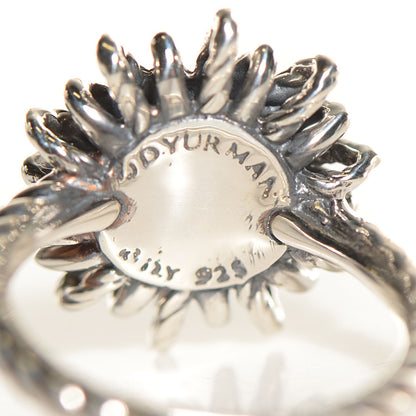 David Yurman Sterling Silver Garnet Starburst Ring 7.5 4 of 5