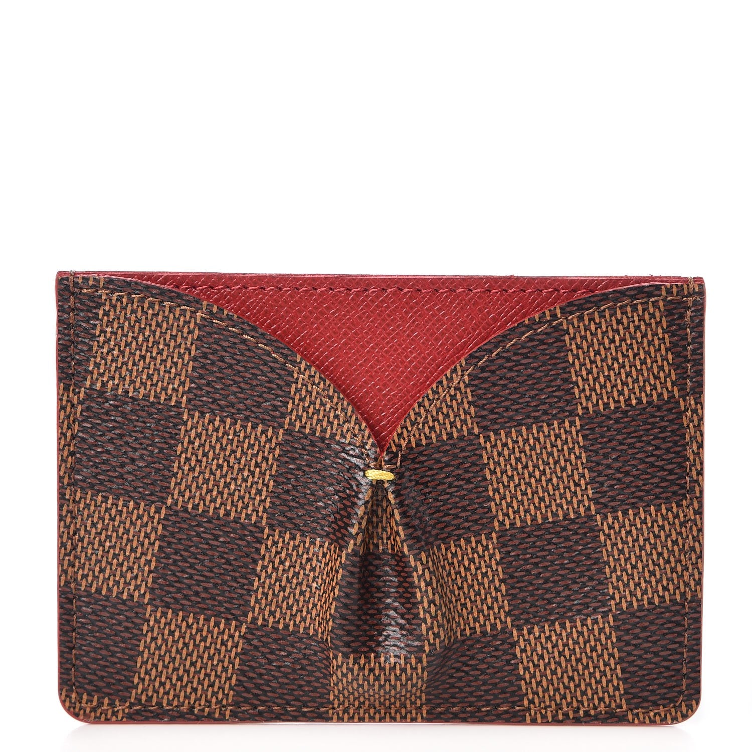 Louis Vuitton Damier Ebene Caissa Card Holder Cherry 1 of 8