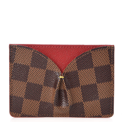 Louis Vuitton Damier Ebene Caissa Card Holder Cherry 1 of 8