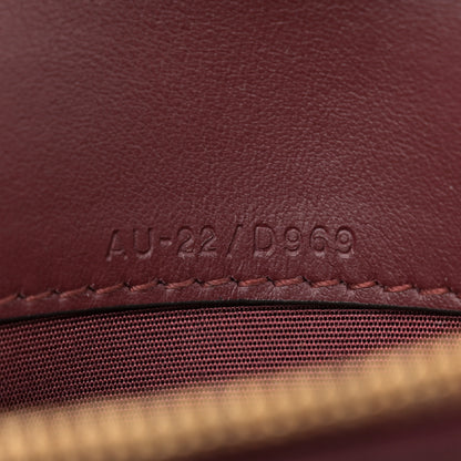 Salvatore Ferragamo Calfskin Trifolio Wallet On Chain Burgundy 8 of 15