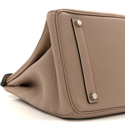 Hermes Togo Horseshoe Birkin 35 Gris Tourterelle Etoupe 9 of 12