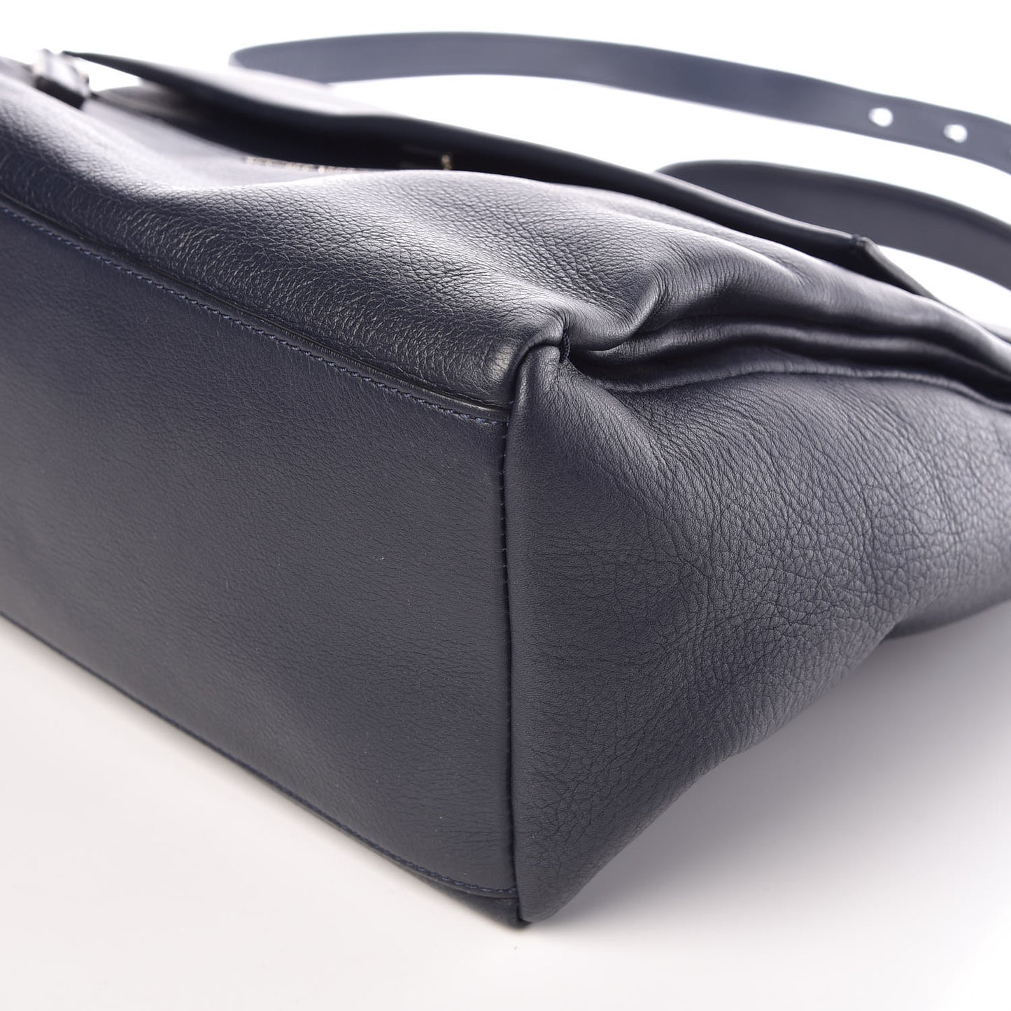 Calfskin Medium Pandora Pure Flap Bag Blue